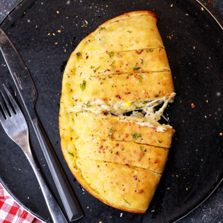 Stuffed Garlic Bread - Sweet Corn, Jalapeno w/ Cheese